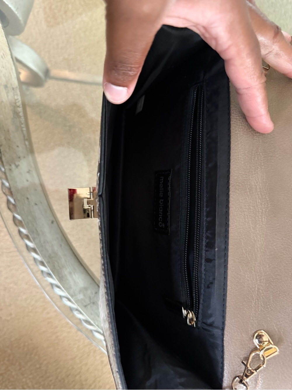Melie Bianco Snakeskin Crossbody Bag - Picture 5 of 5